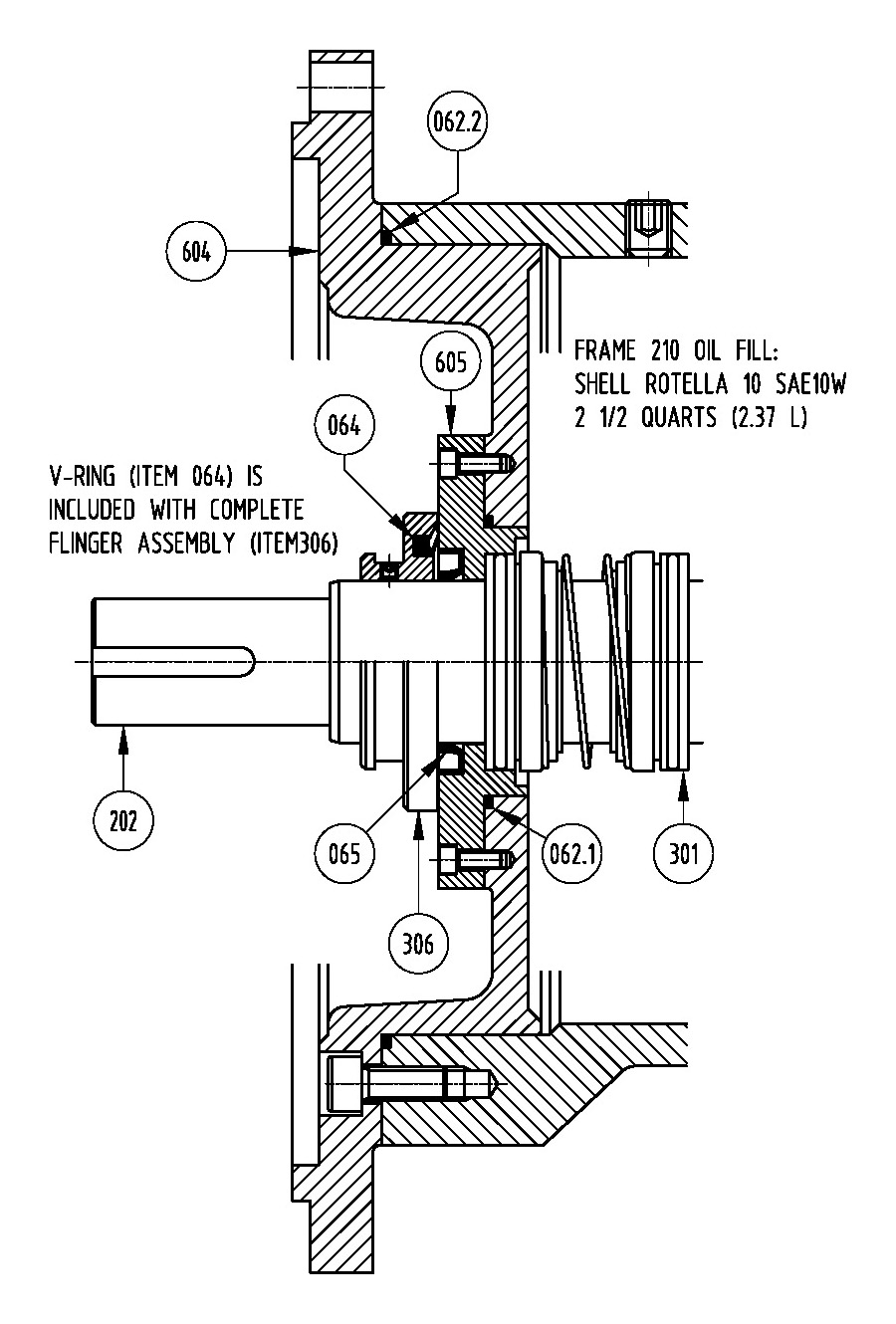 Frame 210TY ISS Motor Parts