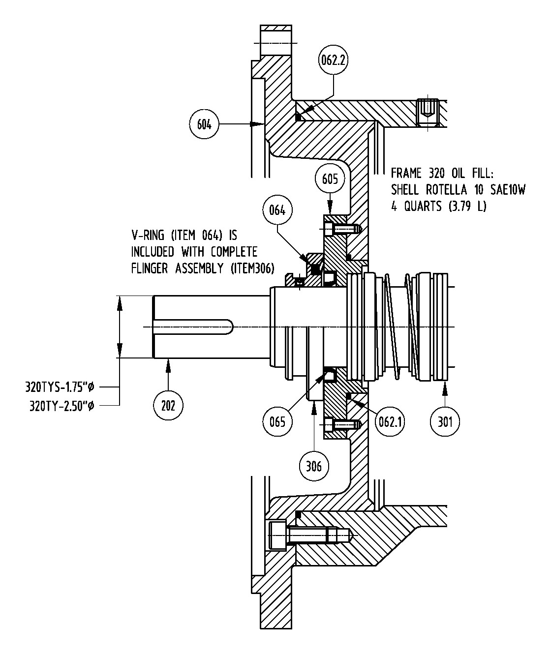 Frame 320TYS / 320TY ISS Motor Parts